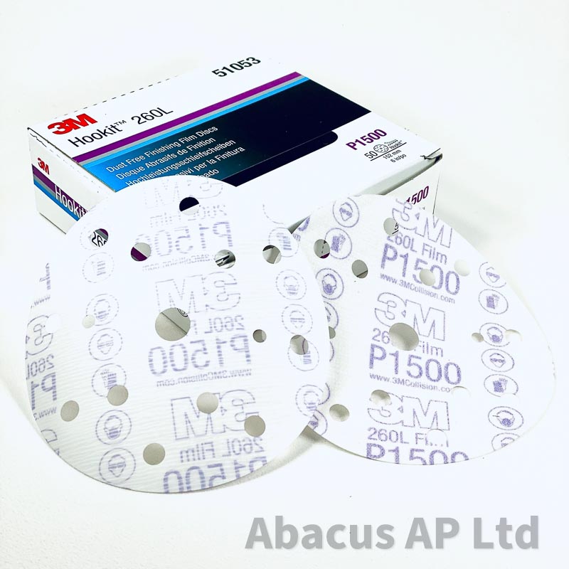 3M Hookit Purple Finishing Film Abrasive Disc 260L, 5 In, P1000, Hookit - View #7
