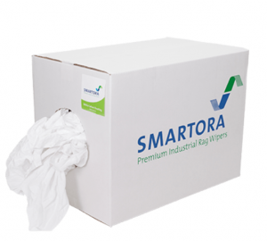 Premium Industrial White Sheeting Rag Wipers 10KG