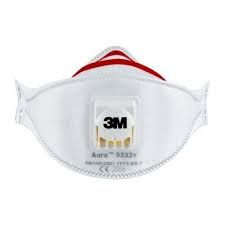 3M 9332+ Aura Disposable Face Mask, FFP3 Valved
