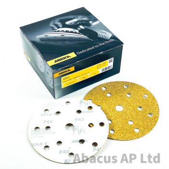 Mirka 150mm Gold Grip/Velcro Discs 40g