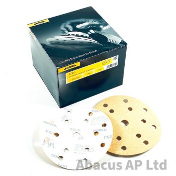 Mirka 150mm Gold Grip/Velcro Discs 80g