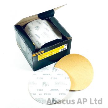 Mirka 150mm Gold Grip/Velcro Discs 120g