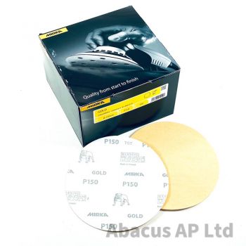 Mirka 150mm Gold Grip/Velcro Discs 150g GWH150