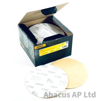 Mirka 150mm Gold Grip/Velcro Discs 180g GWH1580