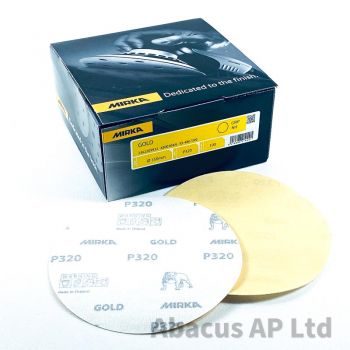Mirka 150mm Gold Grip/Velcro Discs 180g GWH320