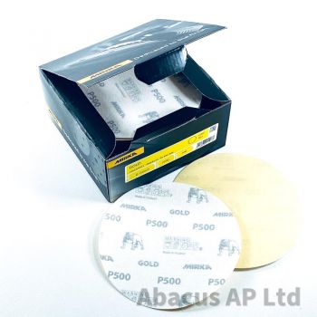 Mirka 150mm Gold Grip/Velcro Discs 180g GWH500