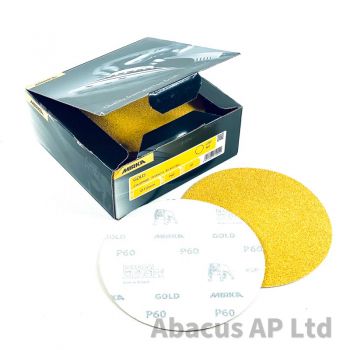 Mirka 150mm Gold Grip/Velcro Discs 150g GWH60