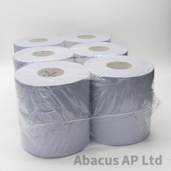 Paper Wiper Roll Blue 2 Ply Centrefeed Pack 6