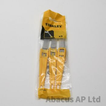 Stanley Yellow Craft Knives Pack 3
