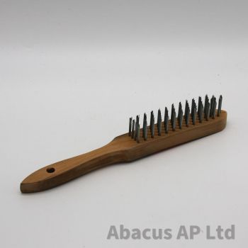 Wooden Handle Wire Brush 4 Row