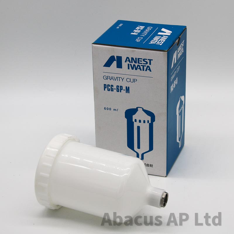ANEST IWATA  PCG-6P-M 600 ml Plastic Gravity Cup for W-400 LPH-400 New 